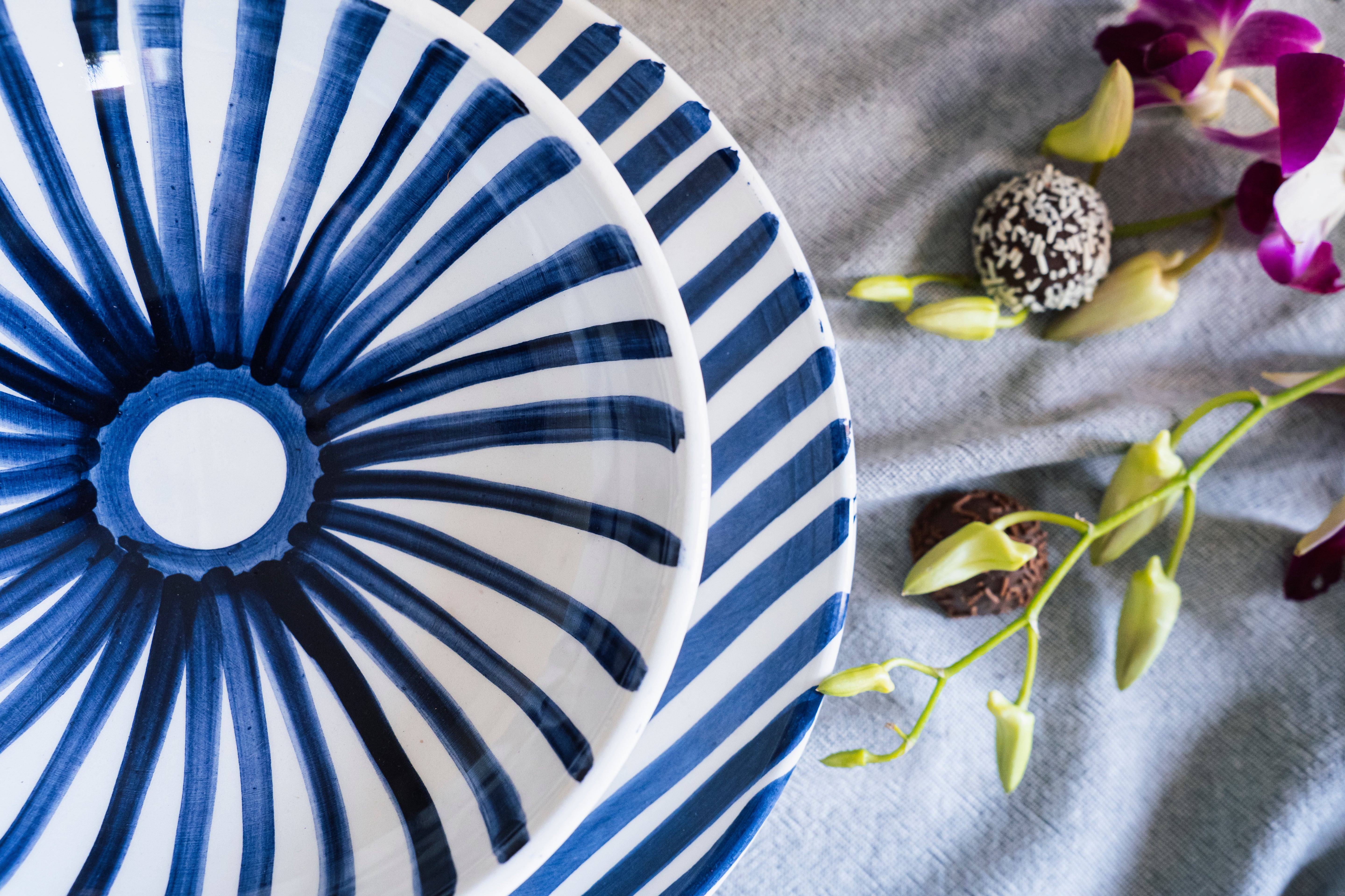 Ray - Blue | 2-Piece Dinner Set ( 25 / 21 cm ) RB-001