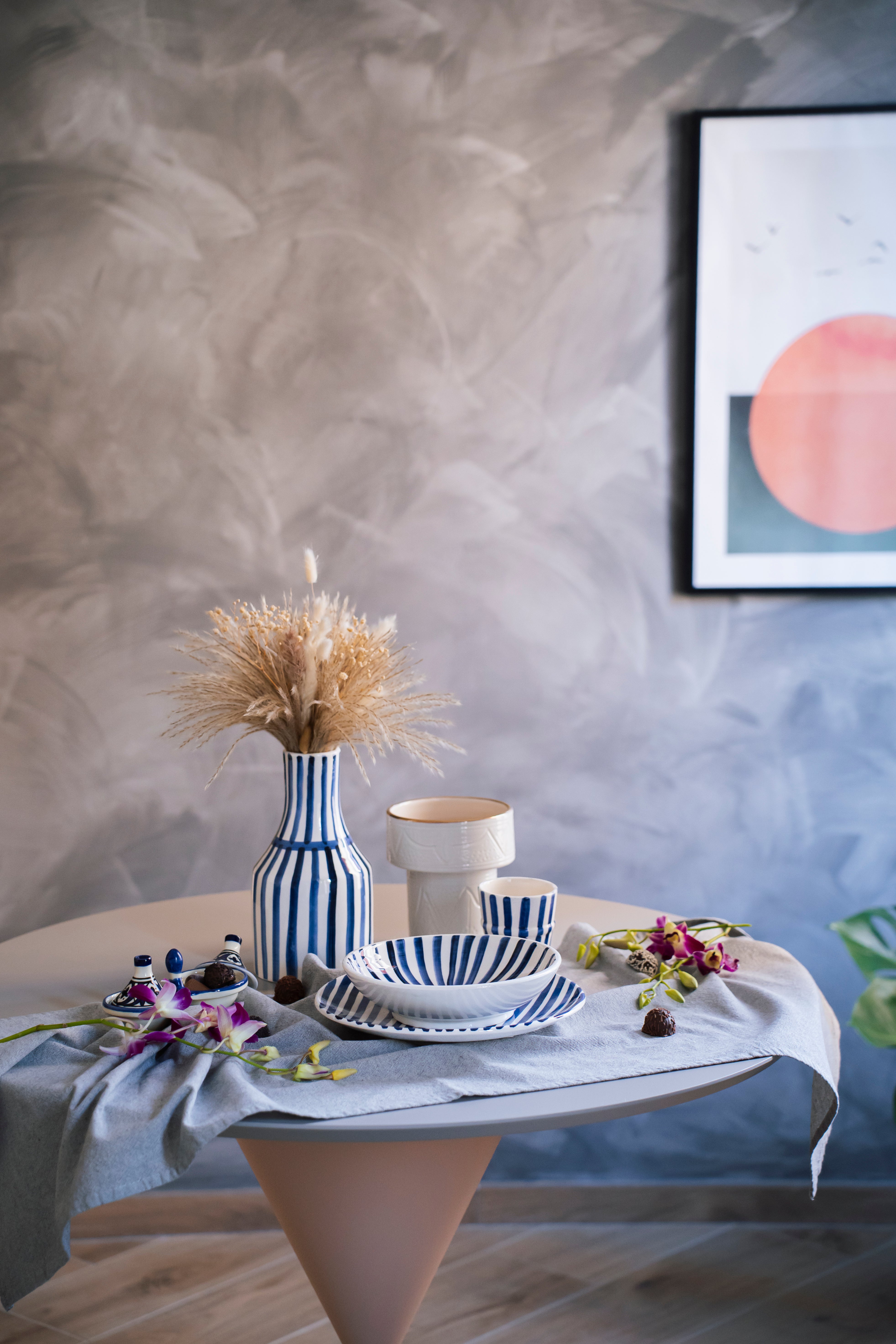 Ray - blu | Handmade Vase/Bottle - V002