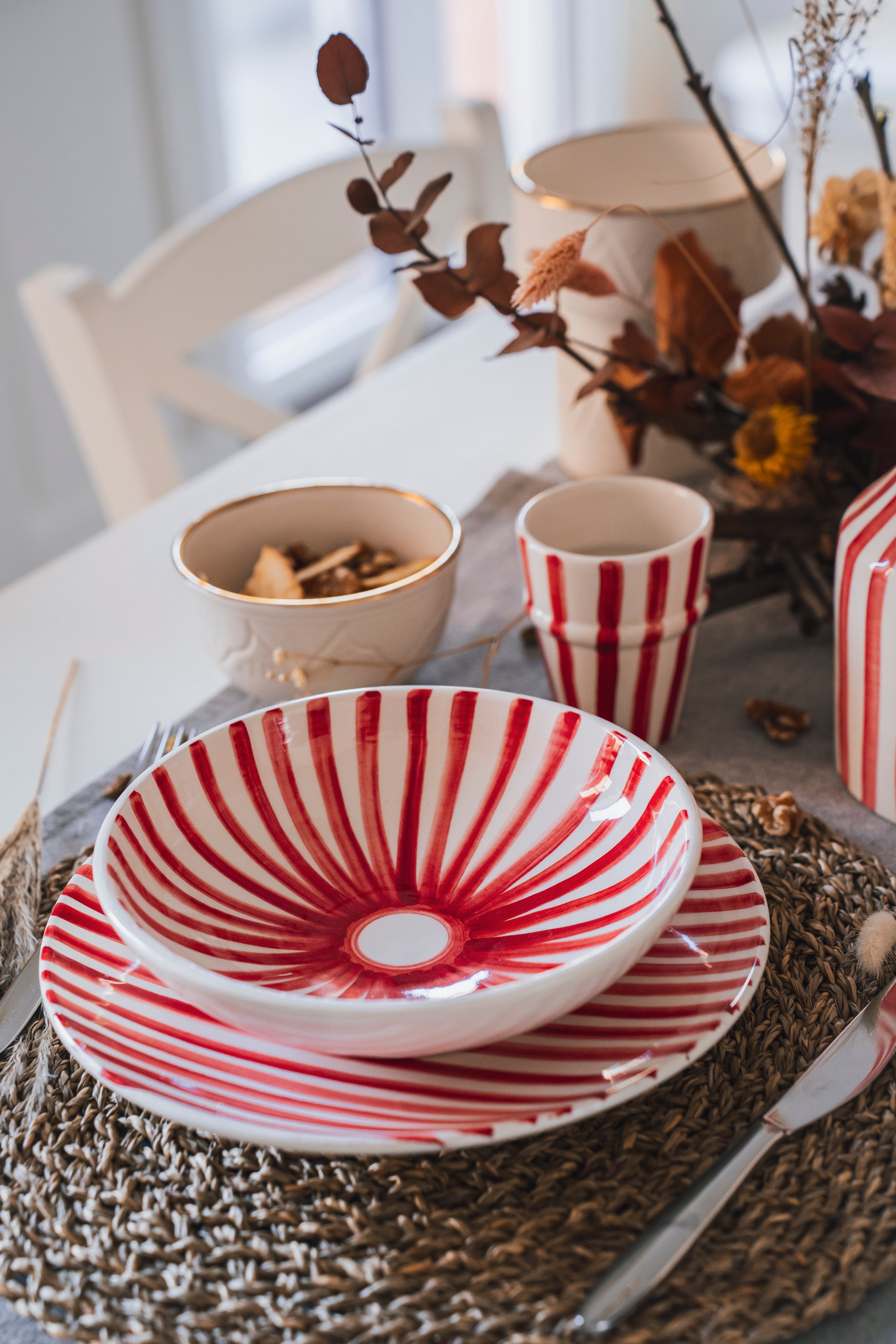 Ray - Red | 2-Piece Dinner Set ( 25 / 21 cm ) RR-001