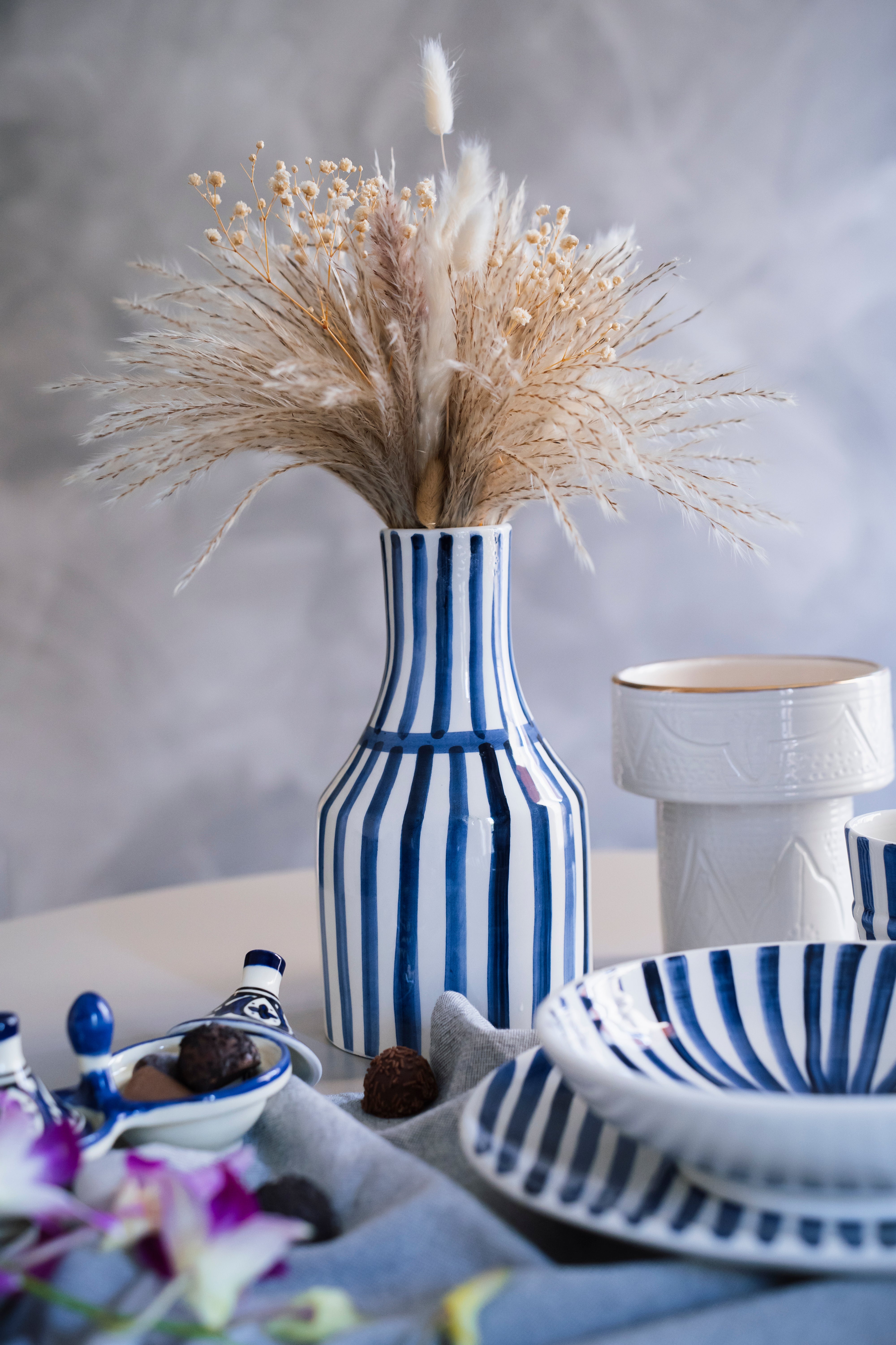 Ray - blu | Handmade Vase/Bottle - V002