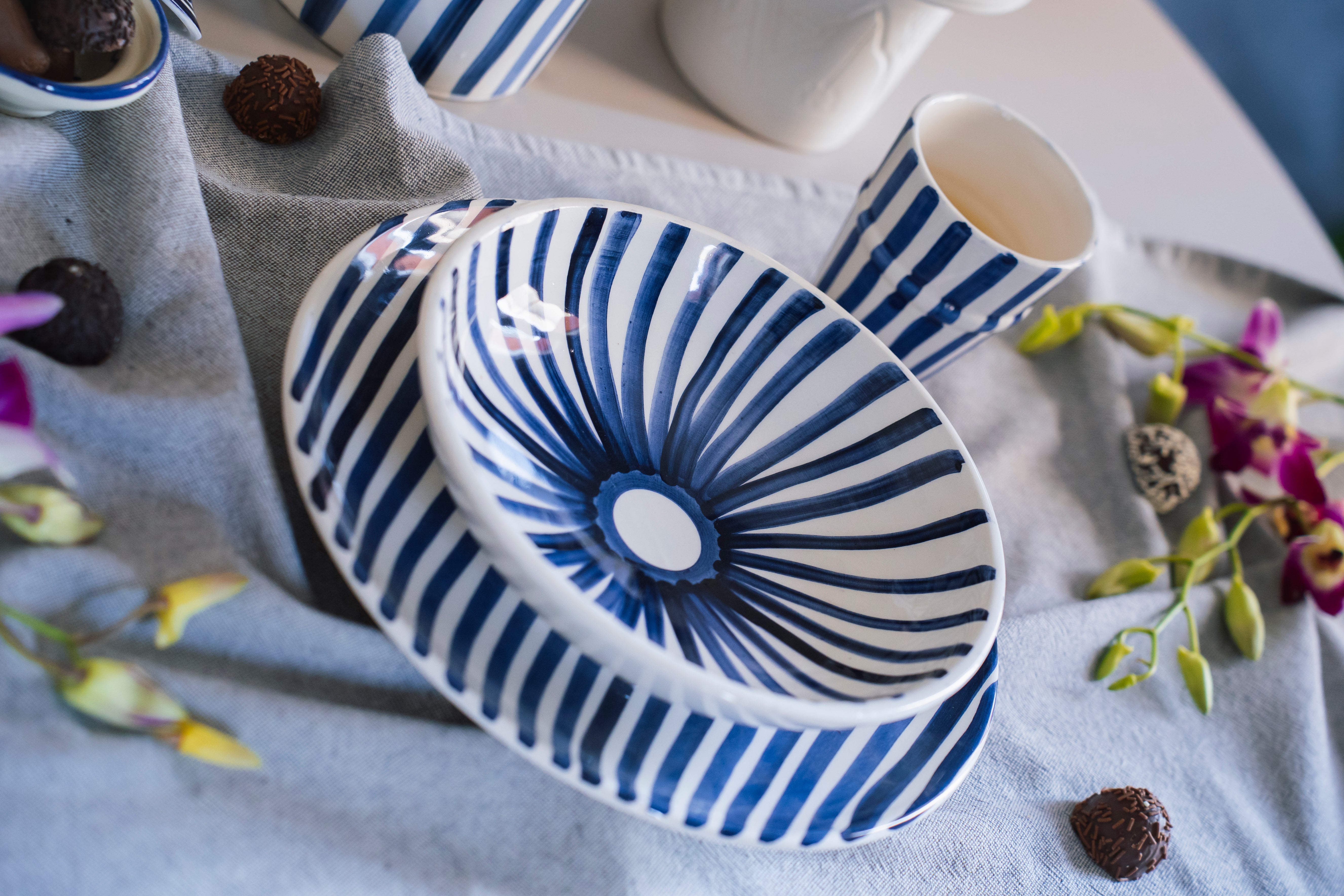 Ray - Blue | 2-Piece Dinner Set ( 25 / 21 cm ) RB-001